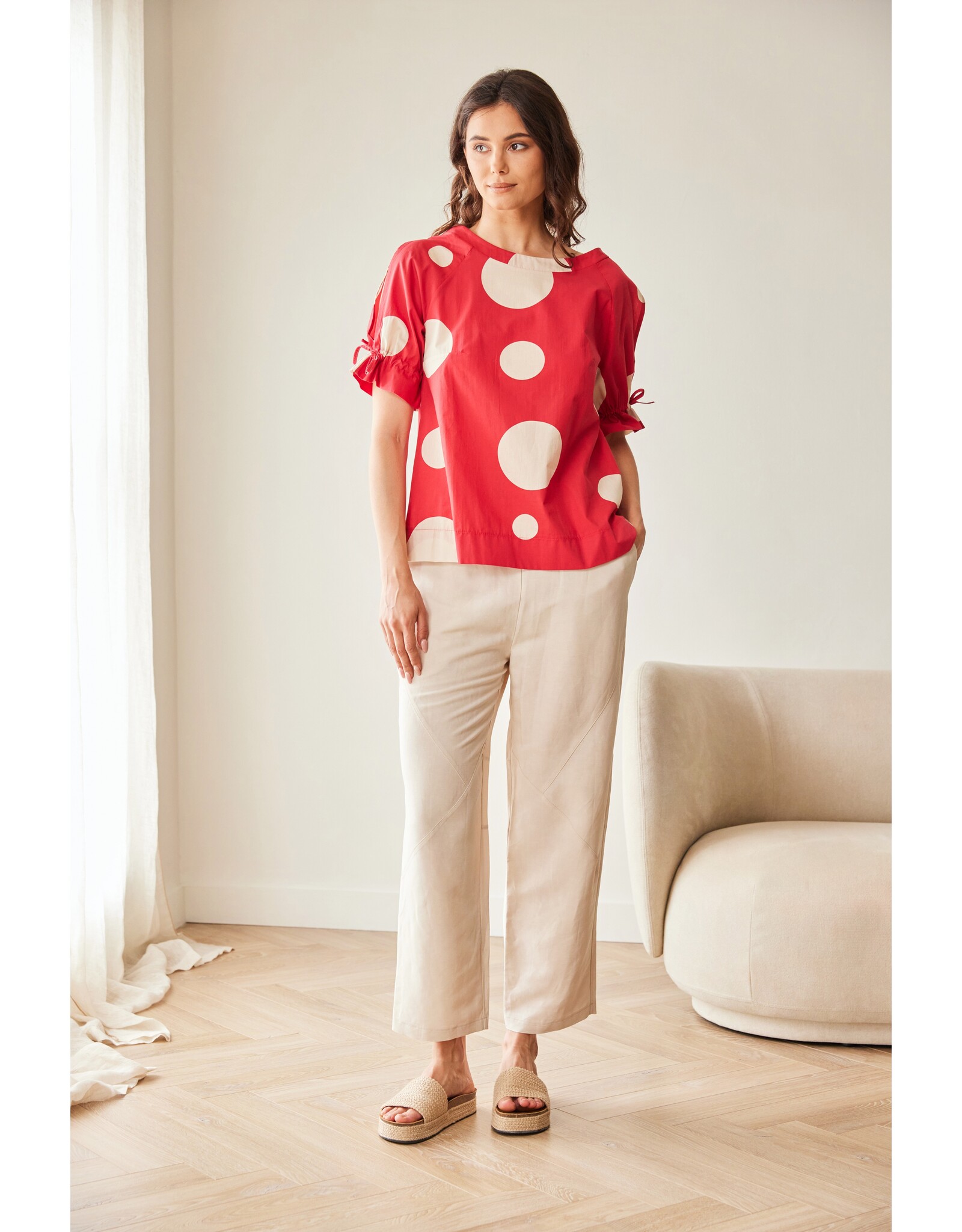 Peruzzi Peruzzi - S26183 - POLKA DOT COTTON TOP
