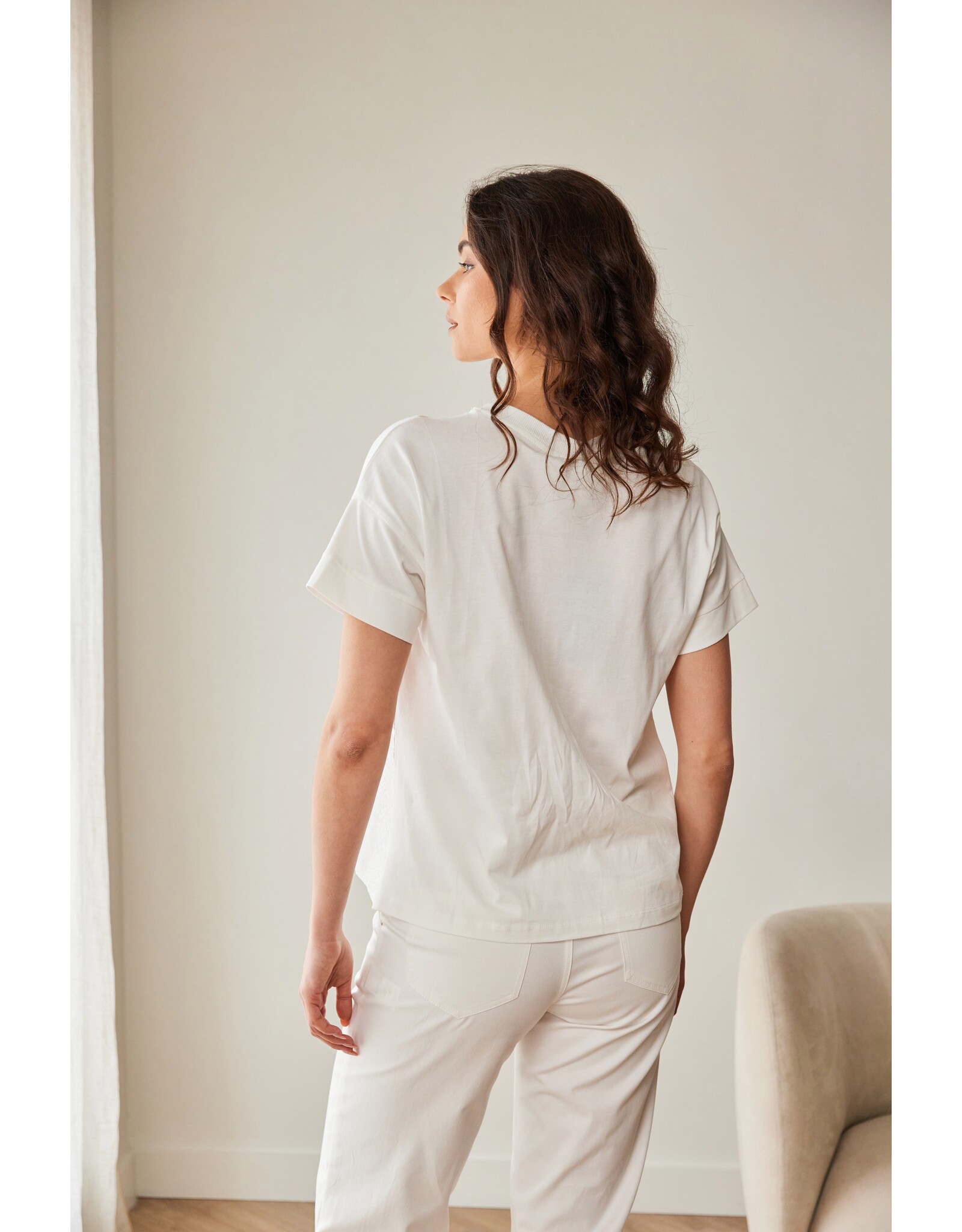 Peruzzi Peruzzi - S26185 - METALLIC FRONT TSHIRT