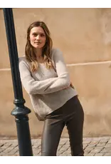 Mos Mosh Thora V Neck  Ecru Oversize Sweater