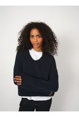 Mos Mosh Thora V Neck  Ecru Oversize Sweater