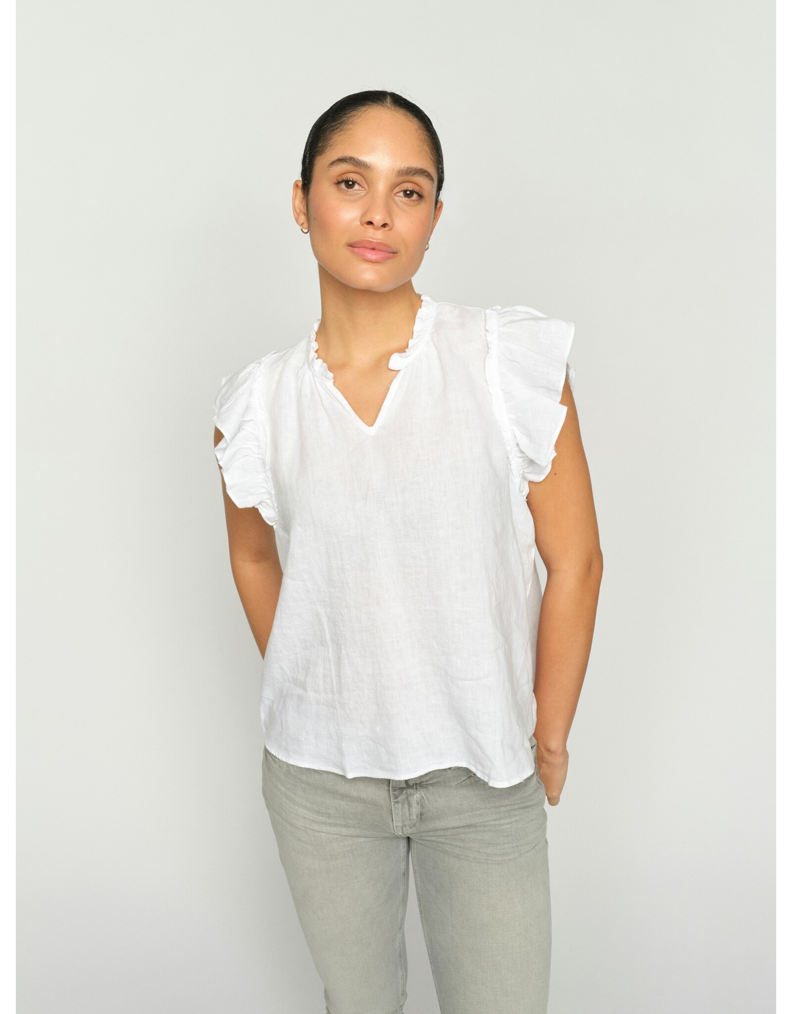 Mos Mosh Tea Linen Blouse