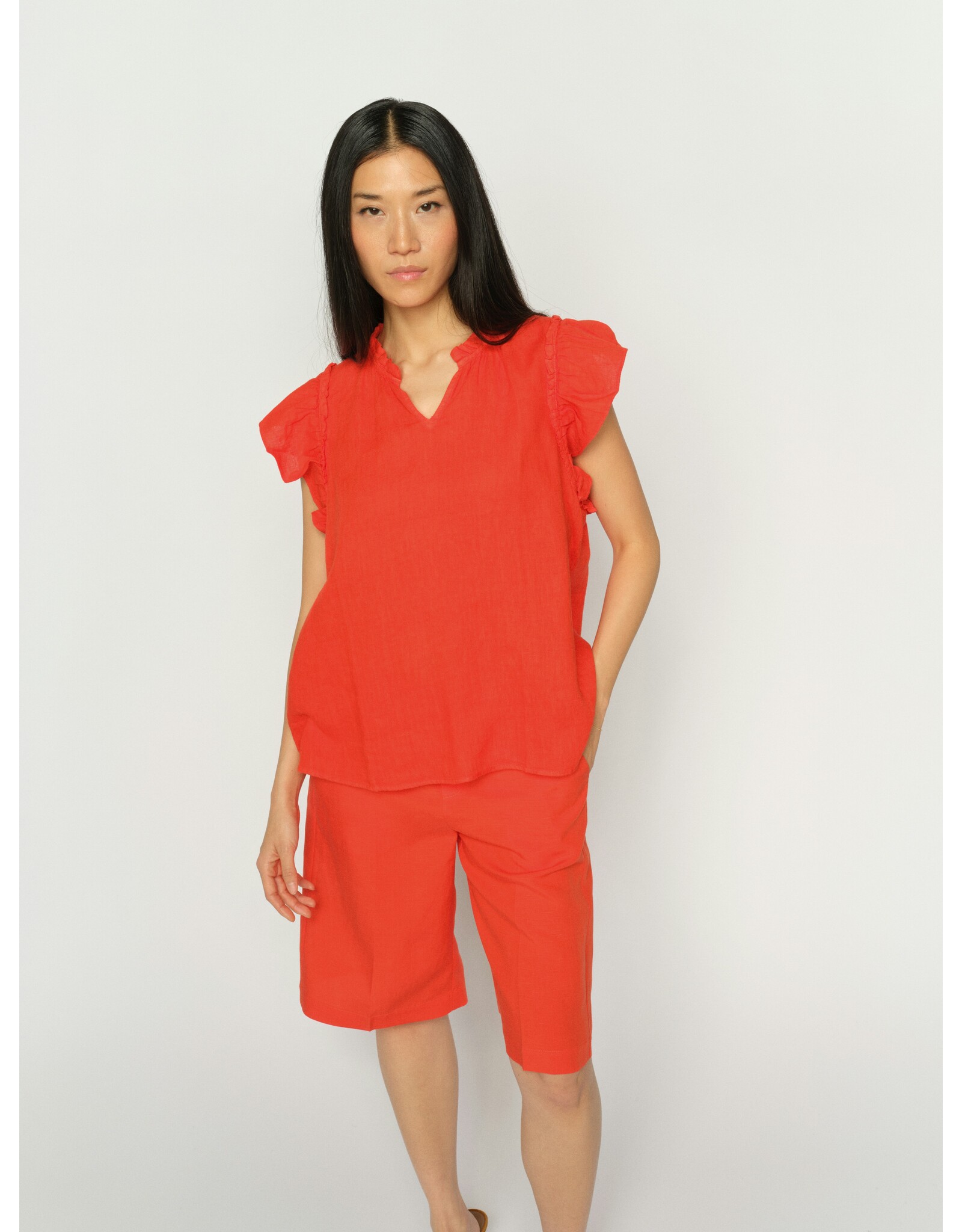 Mos Mosh Tea Linen Blouse