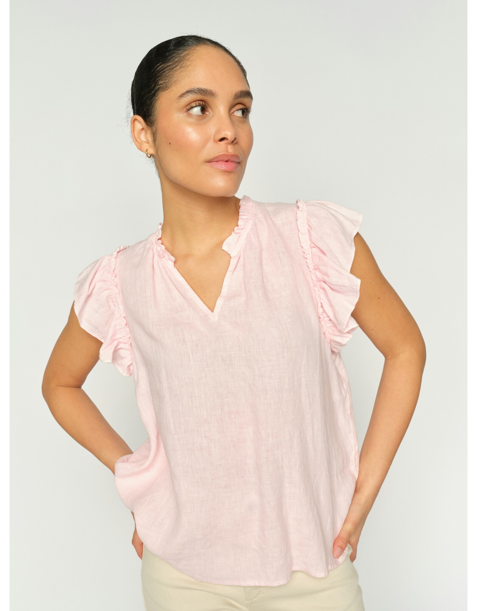 Mos Mosh Tea Linen Blouse