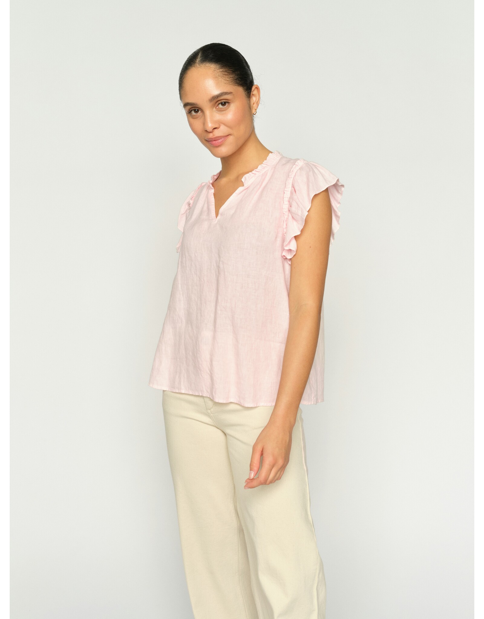 Mos Mosh Tea Linen Blouse