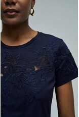 Salsa Jeans LACE FLOWERS EMBROIDERY T-SHIRT