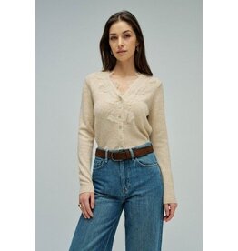 Salsa Jeans CARDIGAN WITH LACE DETAIL