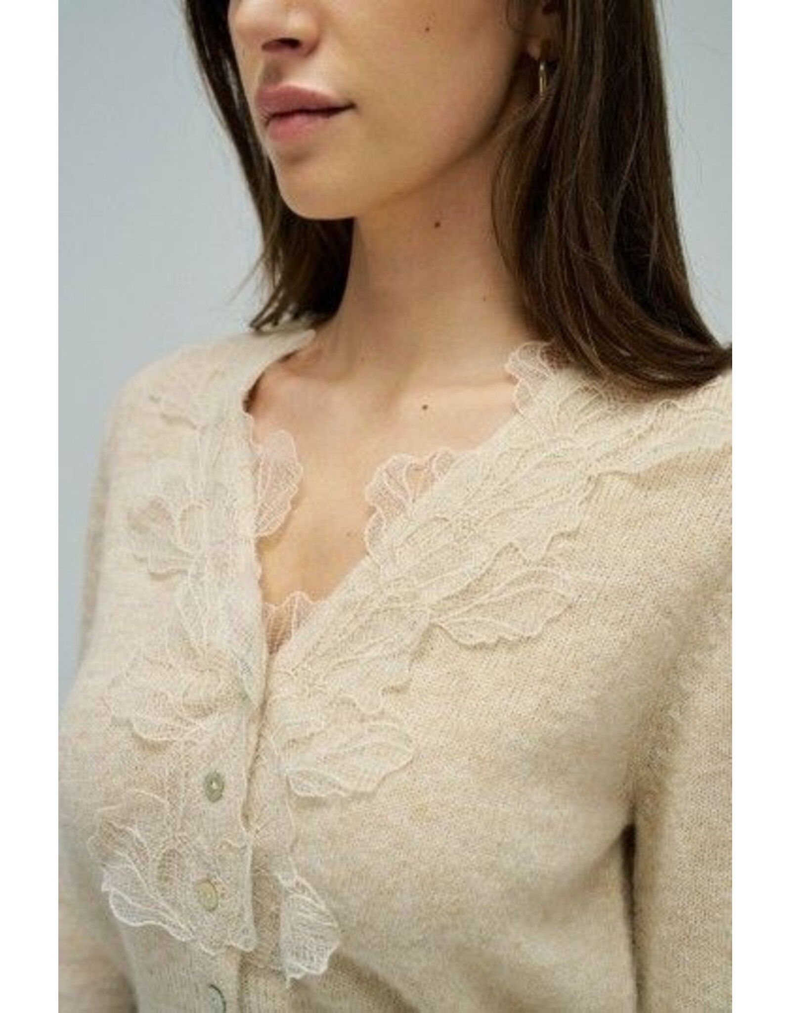 Salsa Jeans CARDIGAN WITH LACE DETAIL