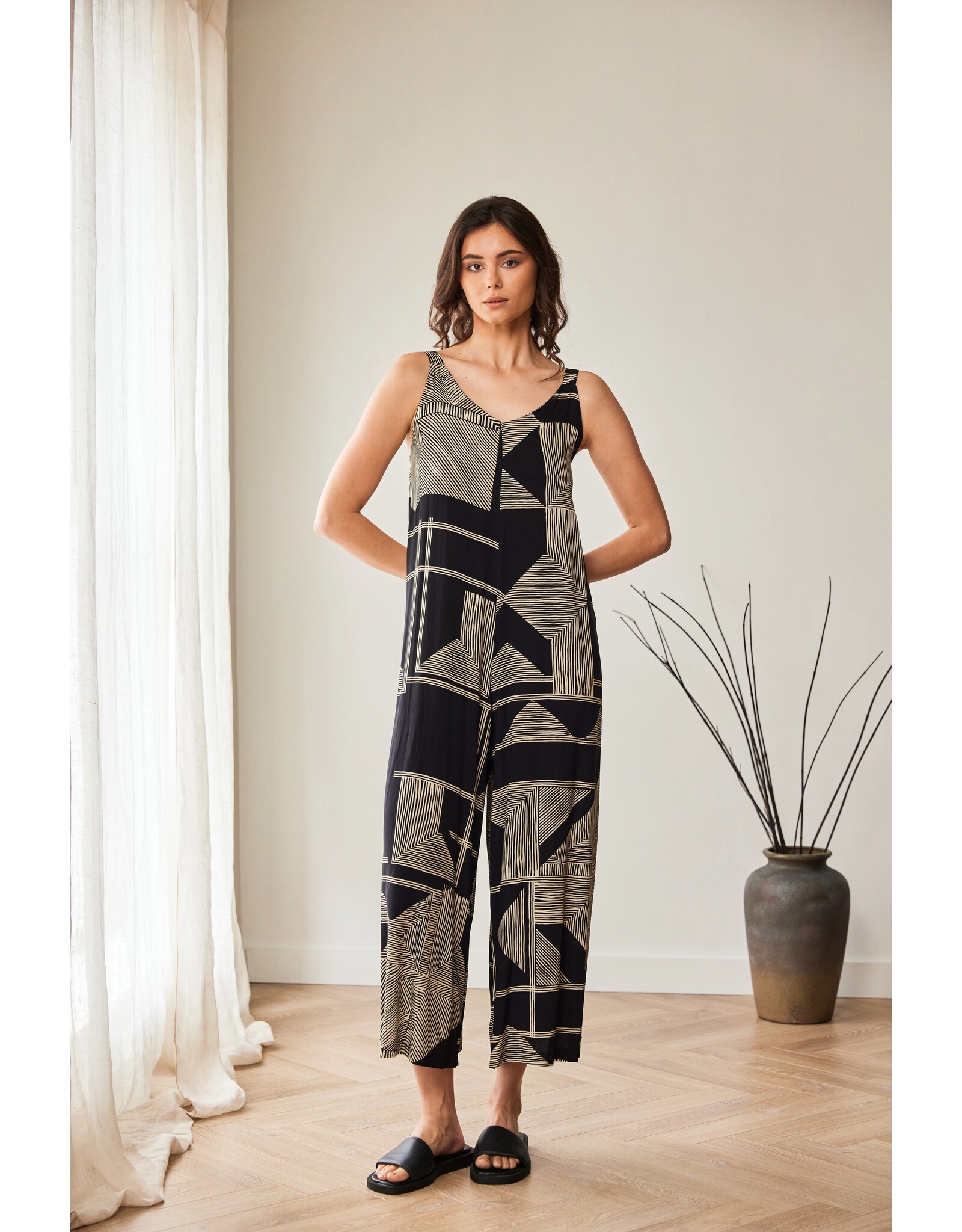 Peruzzi Geo Print Jump Suit