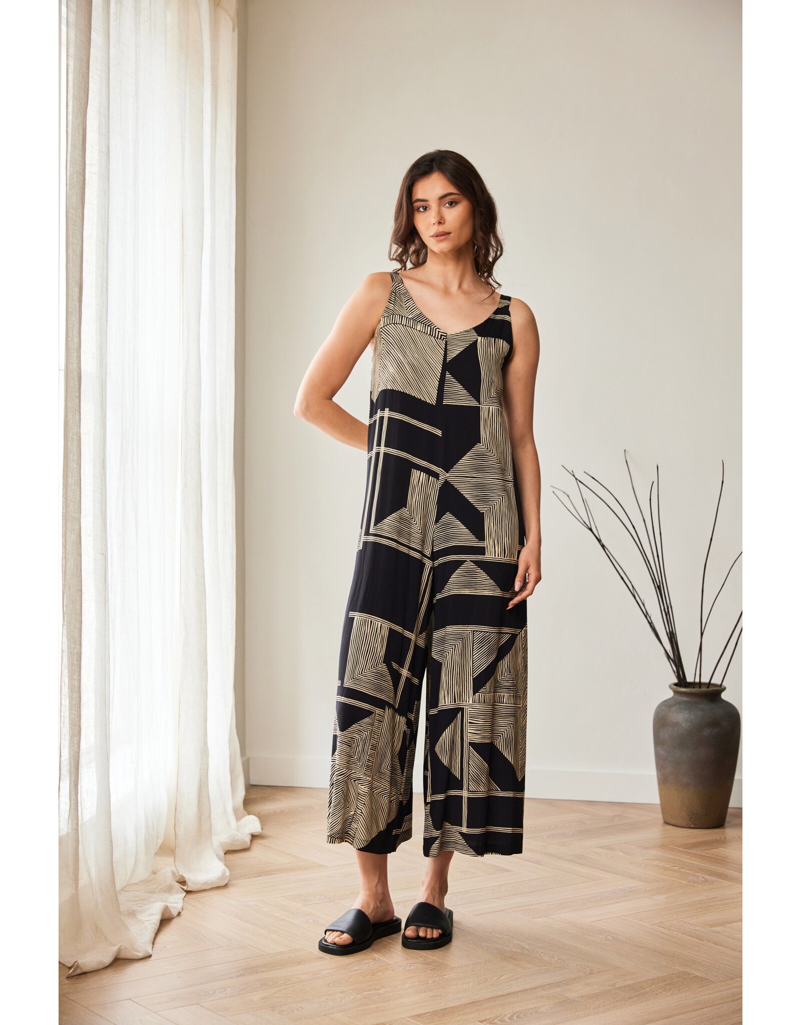 Peruzzi Geo Print Jump Suit