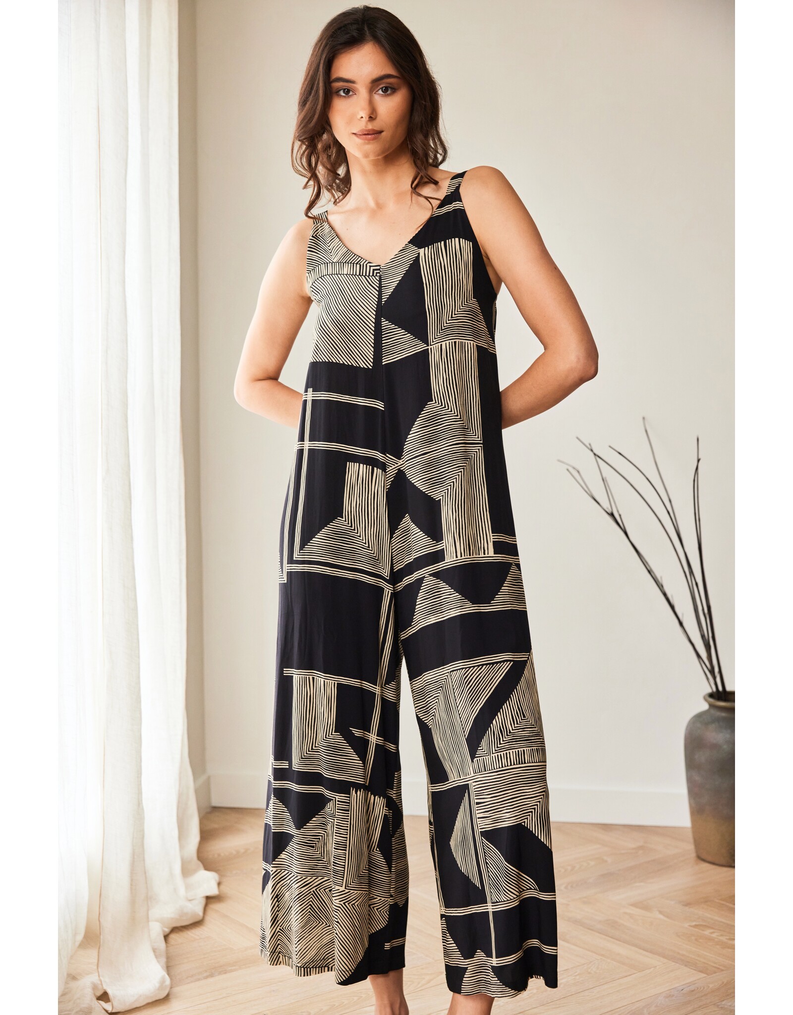 Peruzzi Geo Print Jump Suit