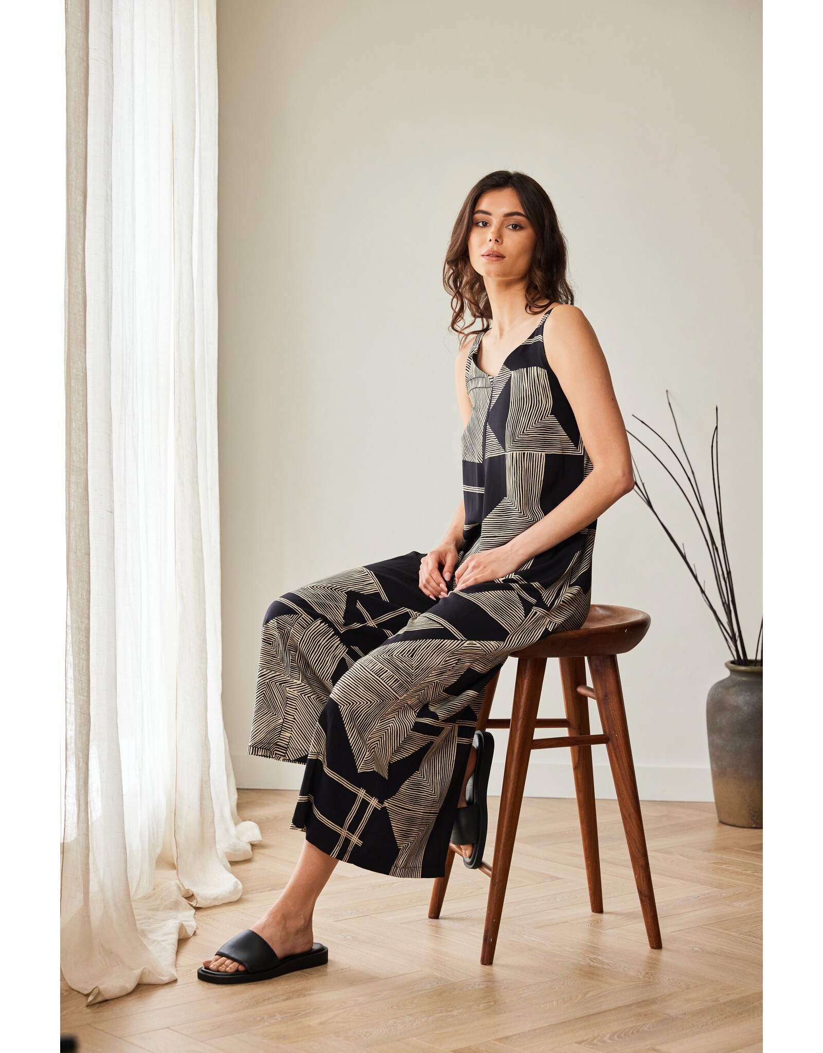 Peruzzi Geo Print Jump Suit