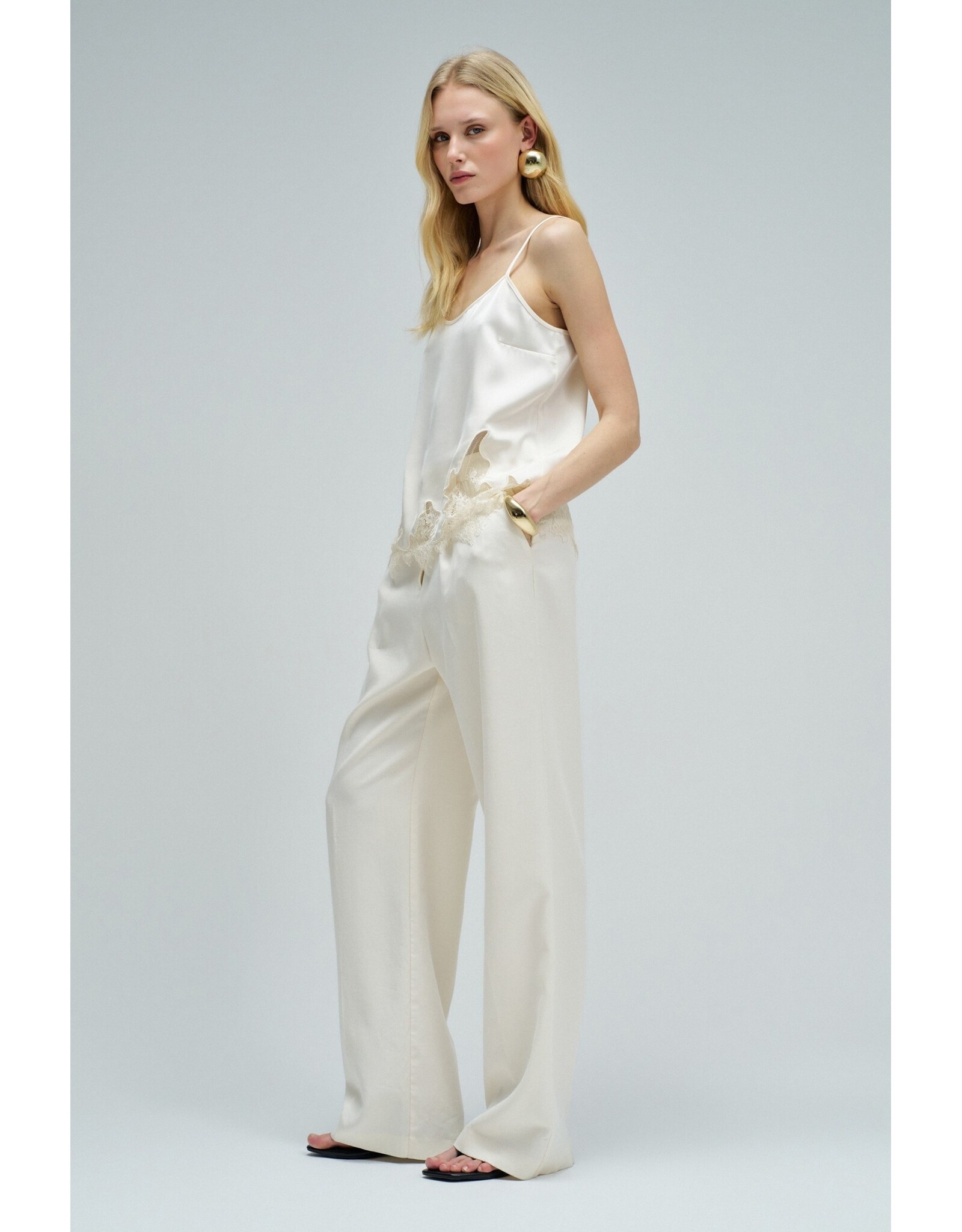 Salsa Jeans STRAP TOP WITH ADJUSTER AND LACE DETAIL