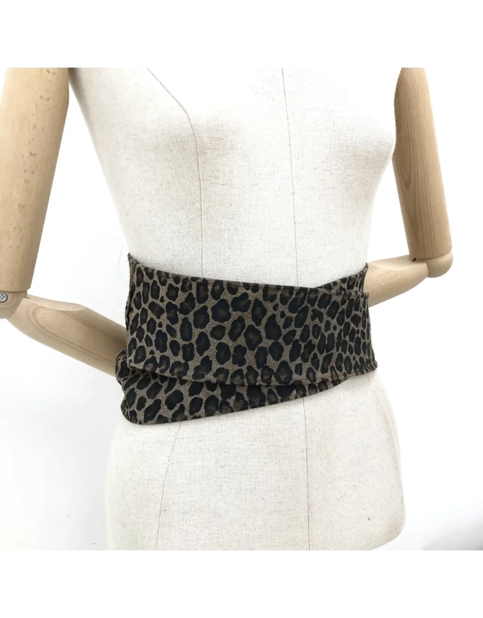 Animal Print Suede Belt