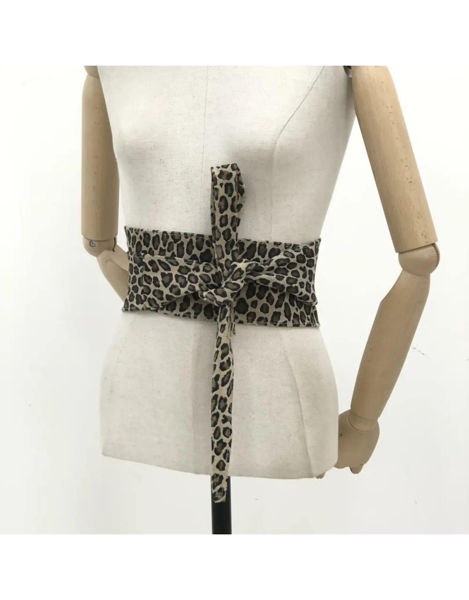 Animal Print Suede Belt