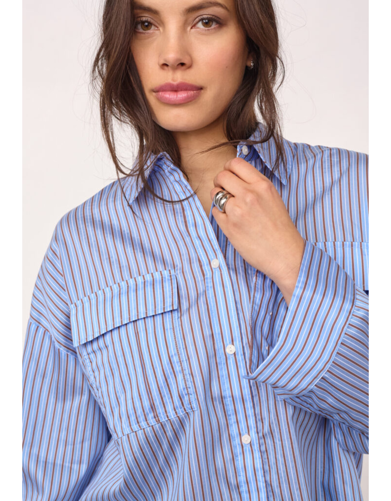 Co'Couture Anica Pinstripe Shirt