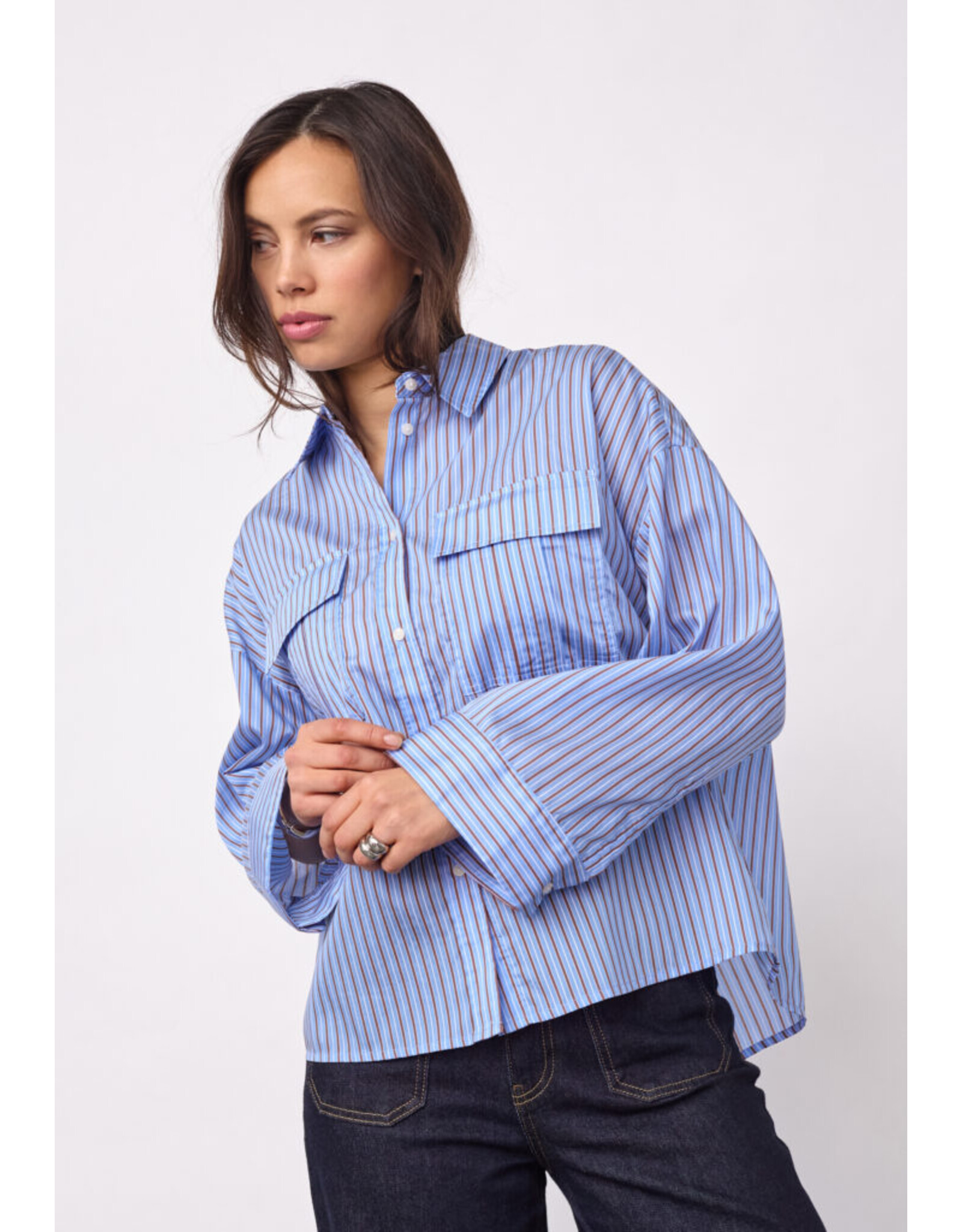 Co'Couture Anica Pinstripe Shirt
