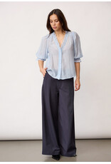 Co'Couture Avi Gathered Cuff Blouse in Powder Blue