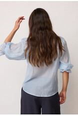 Co'Couture Avi Gathered Cuff Blouse in Powder Blue