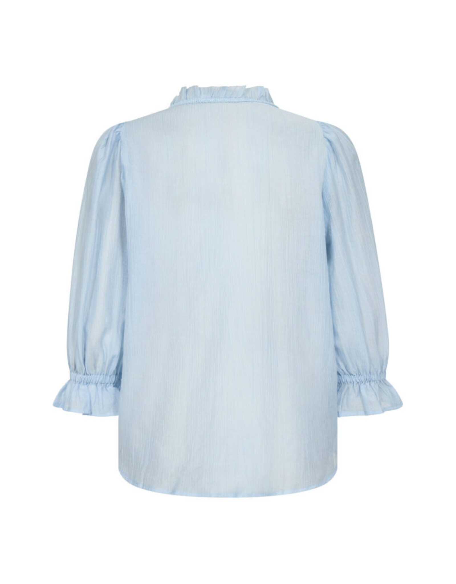 Co'Couture Avi Gathered Cuff Blouse in Powder Blue
