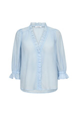 Co'Couture Avi Gathered Cuff Blouse in Powder Blue