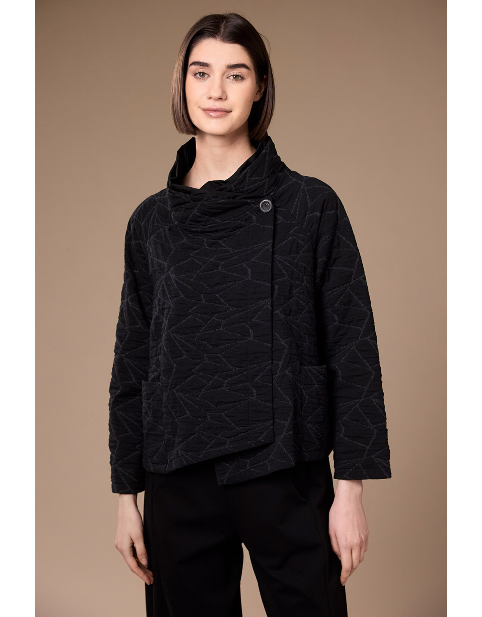 Peruzzi Textured Cross Over Jacket