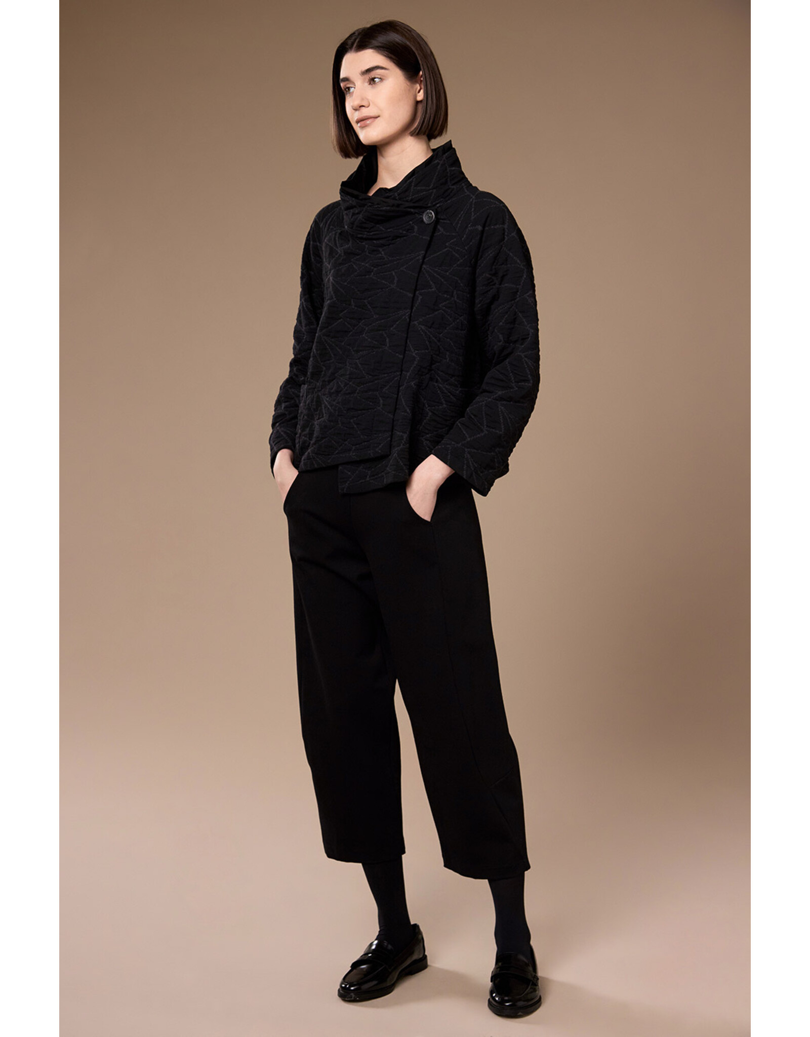 Peruzzi Textured Cross Over Jacket