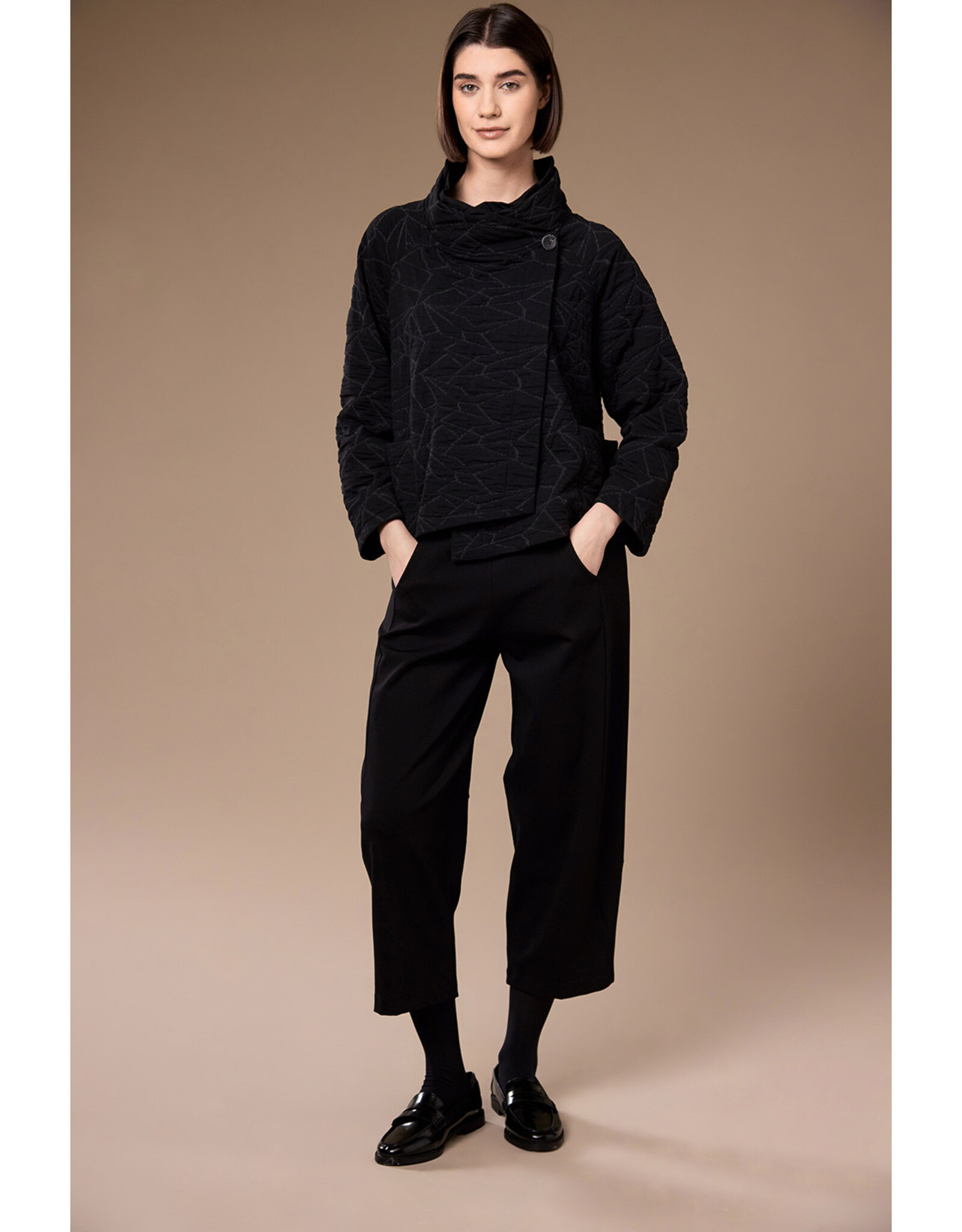 Peruzzi Textured Cross Over Jacket