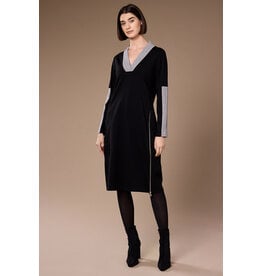 Peruzzi Two Tone V Neck Dress