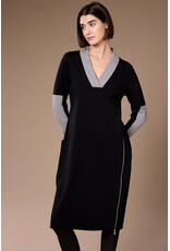 Peruzzi Two Tone V Neck Dress