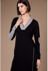 Peruzzi Two Tone V Neck Dress