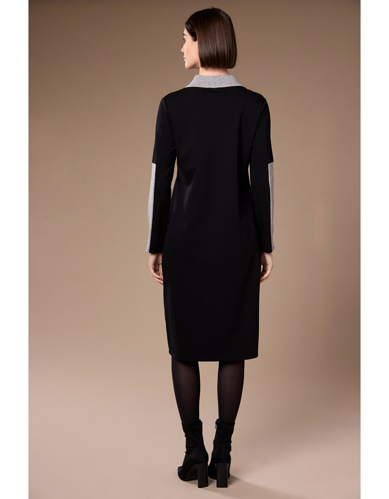 Peruzzi Two Tone V Neck Dress