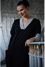 Peruzzi Two Tone V Neck Dress