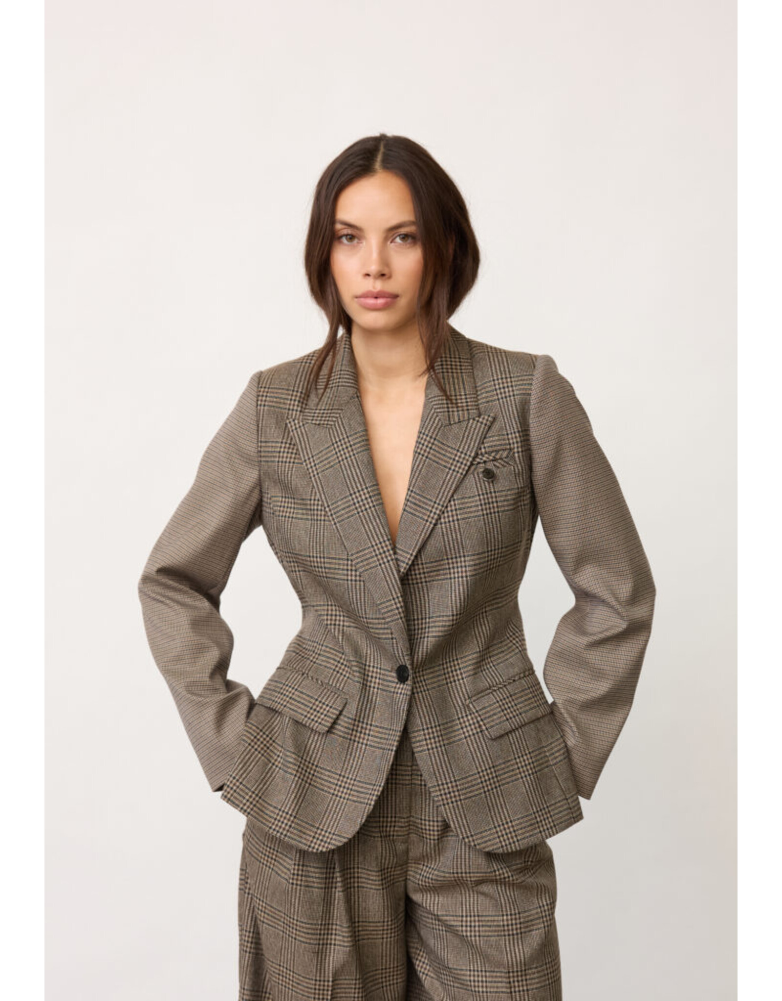 Co'Couture Check Fitted Blazer