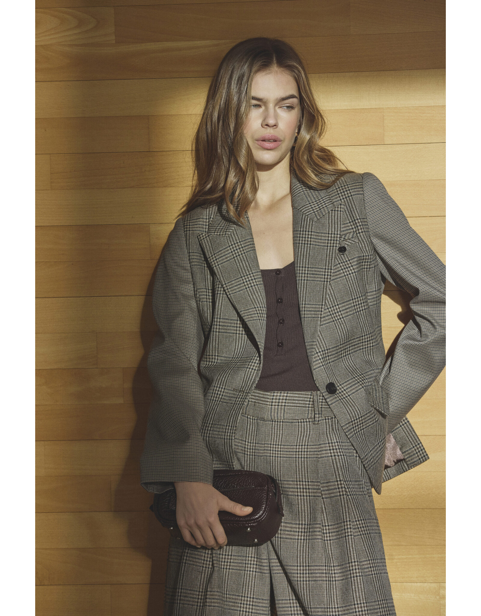 Co'Couture Check Fitted Blazer