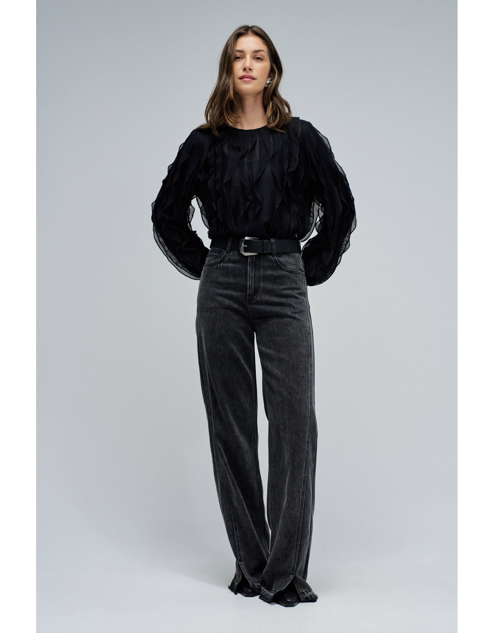 Salsa Jeans Ruffled long sleeve top