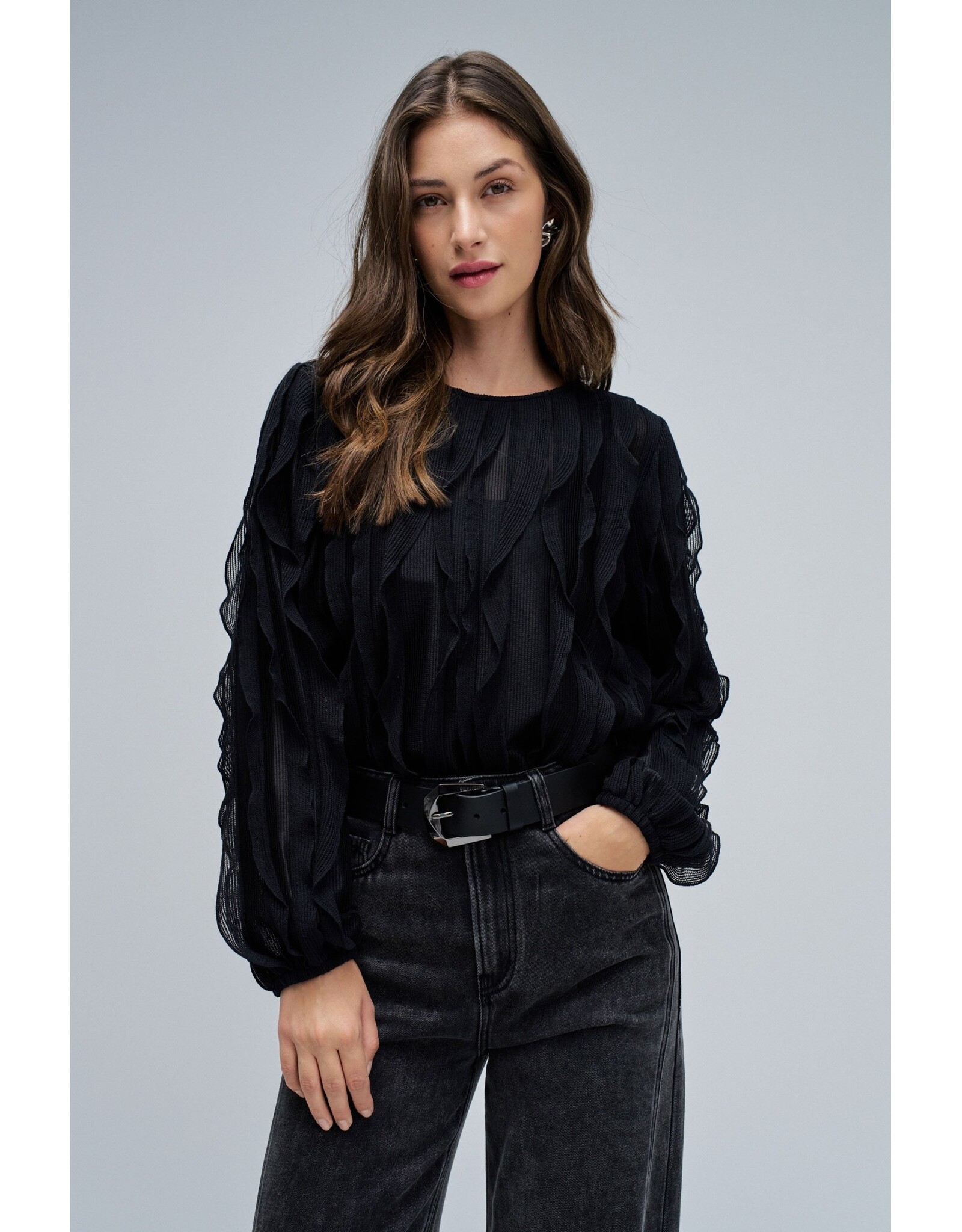 Salsa Jeans Ruffled long sleeve top