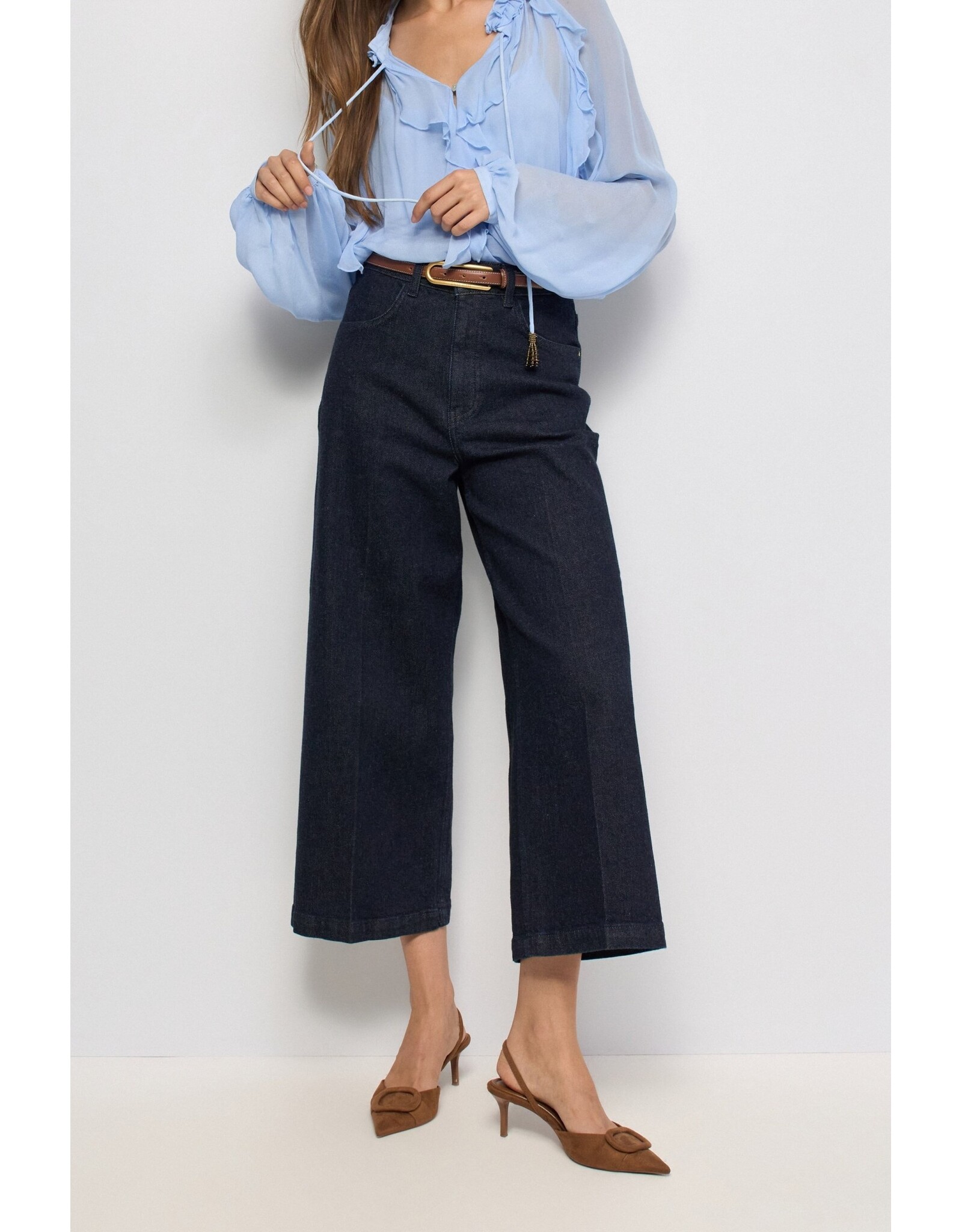 Salsa Jeans Culotte cropped jean dark wash