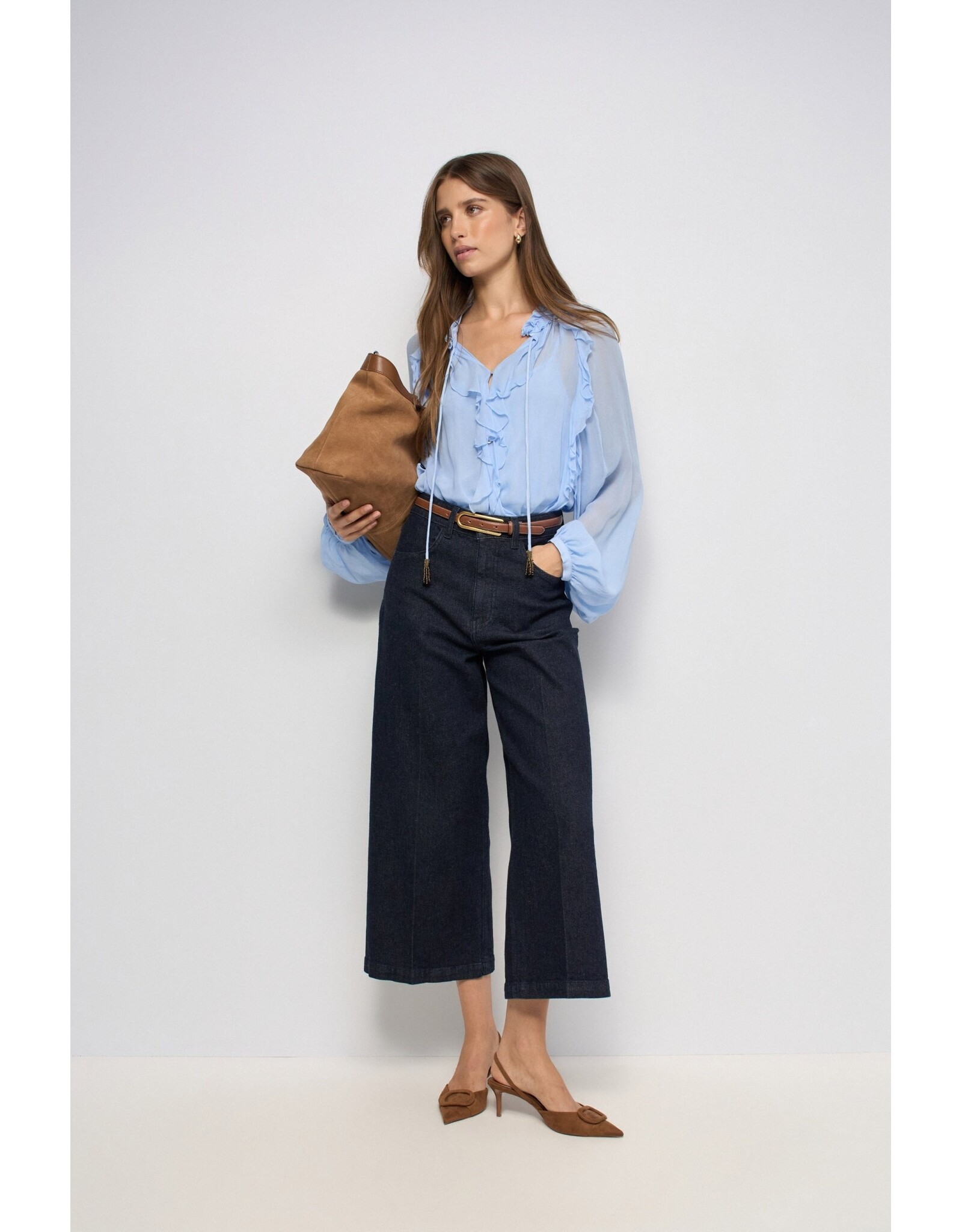 Salsa Jeans Culotte cropped jean dark wash