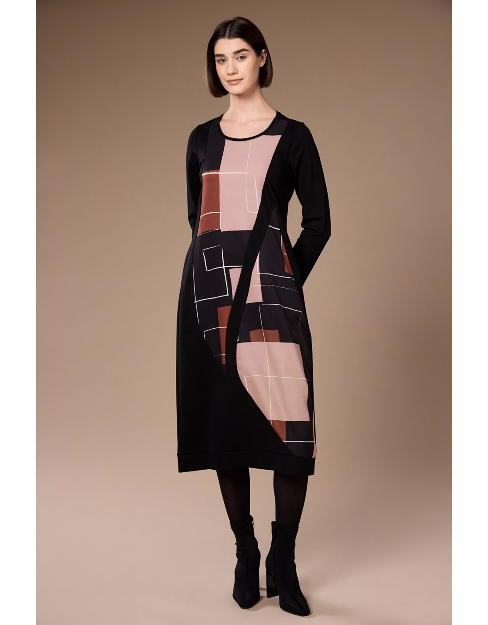 Peruzzi Panel Print Dress