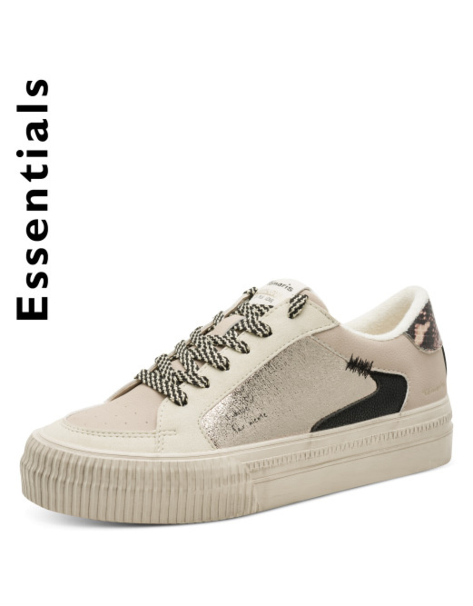 Tamaris Taupe Glitter Trainer