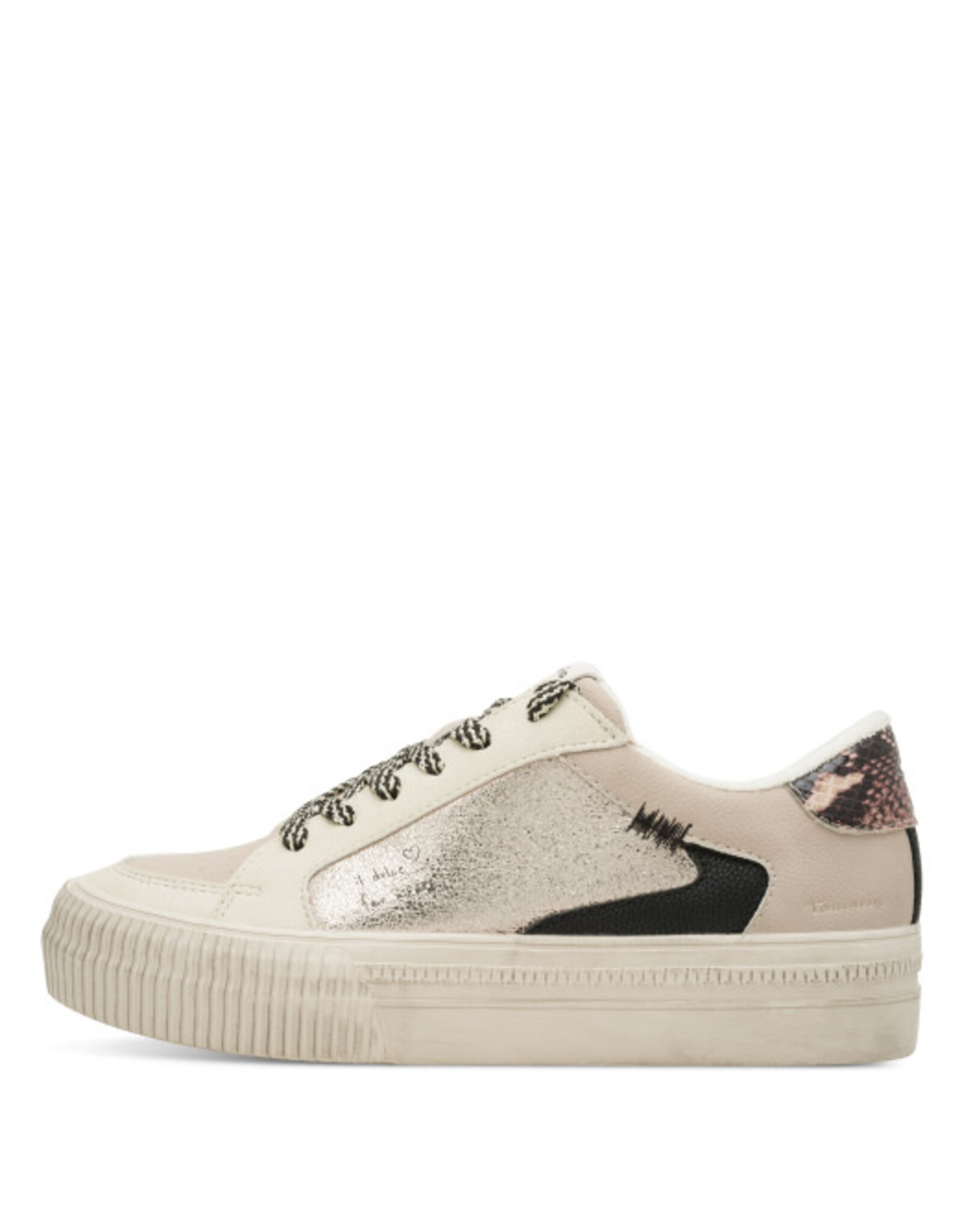 Tamaris Taupe Glitter Trainer