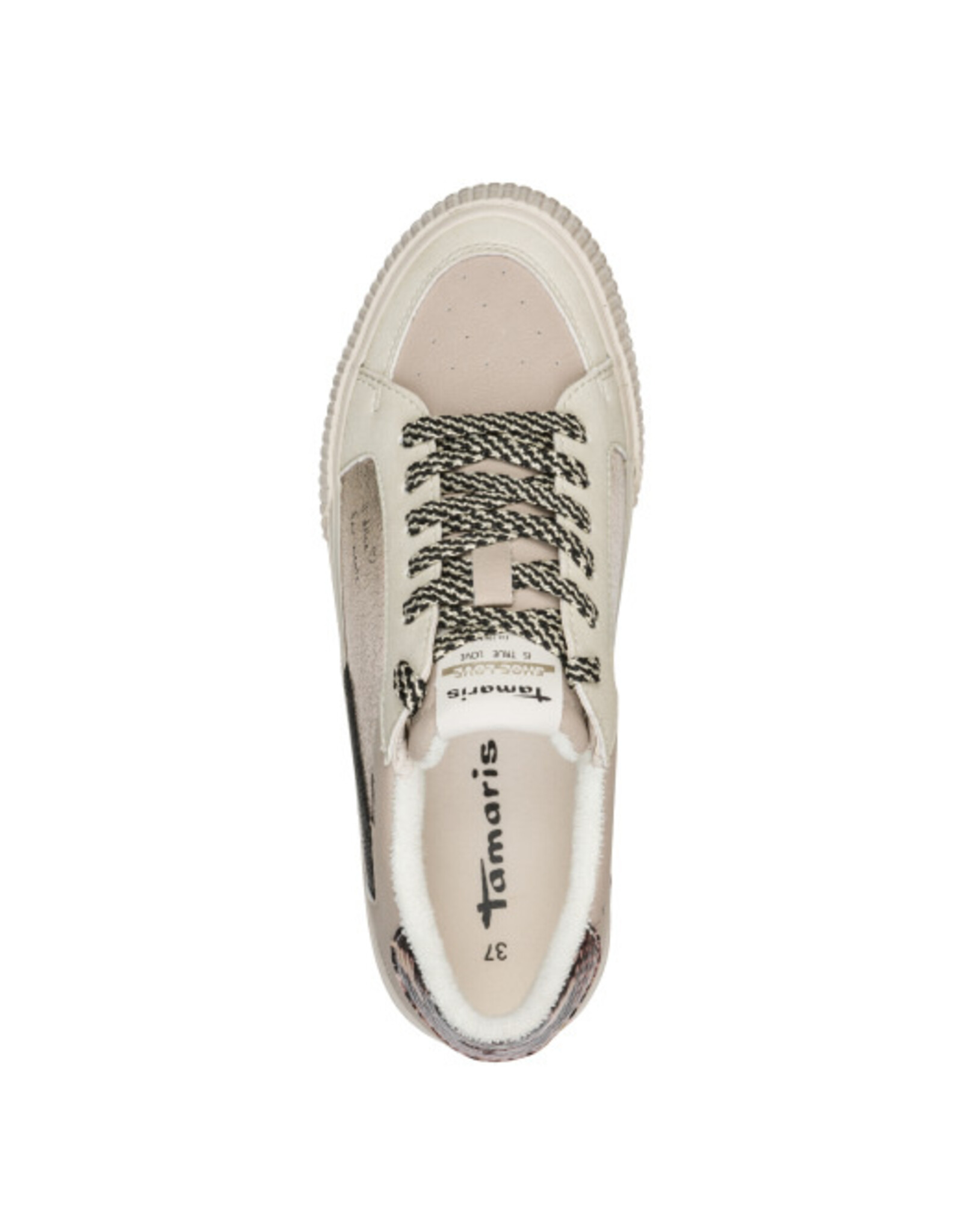 Tamaris Taupe Glitter Trainer