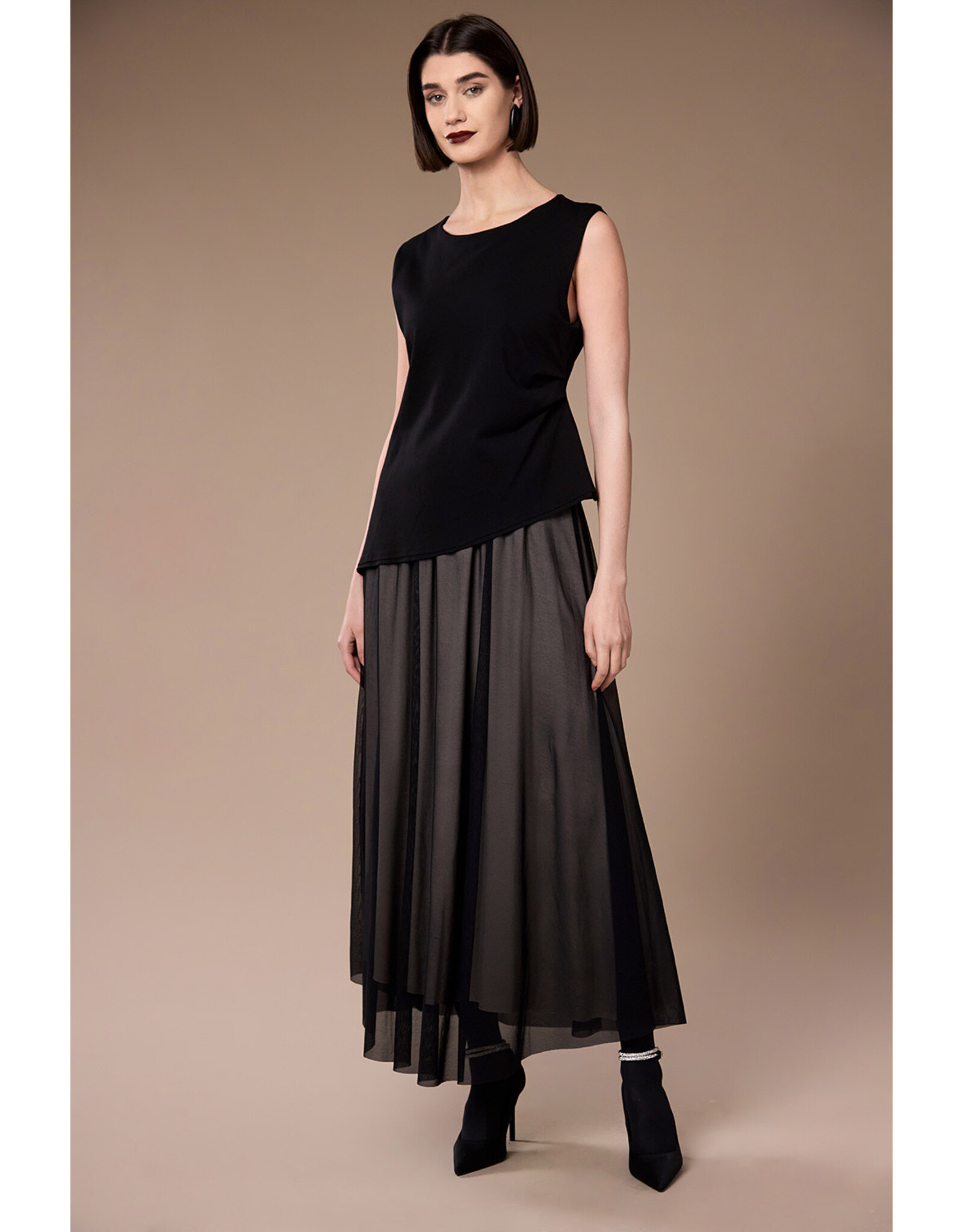 Peruzzi Tulle Black Dress
