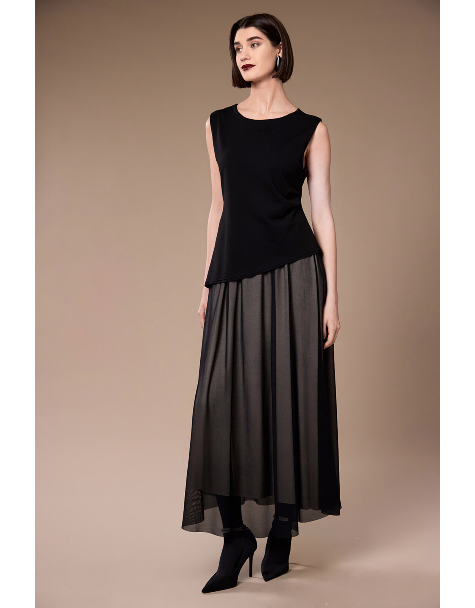 Peruzzi Tulle Black Dress