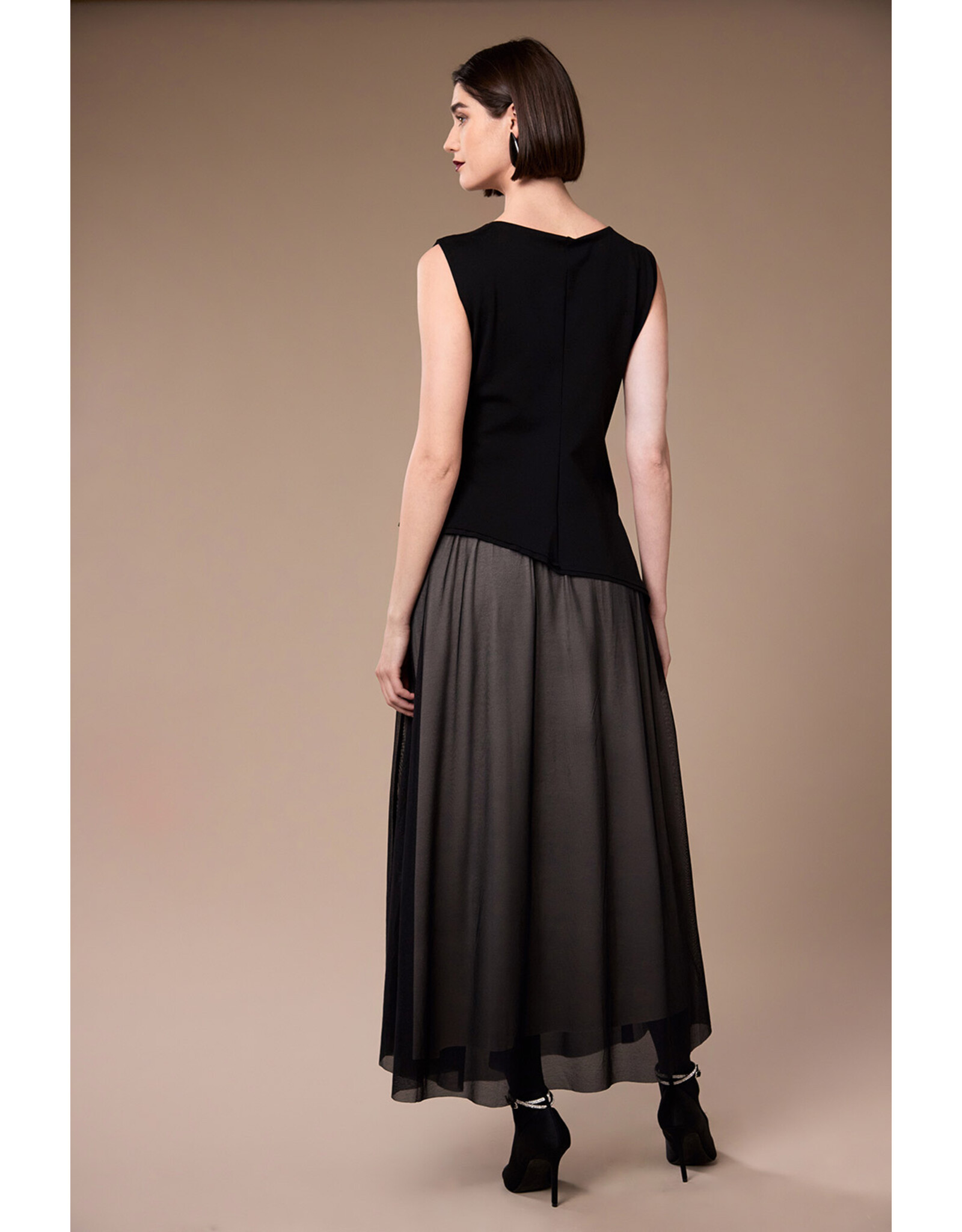Peruzzi Tulle Black Dress