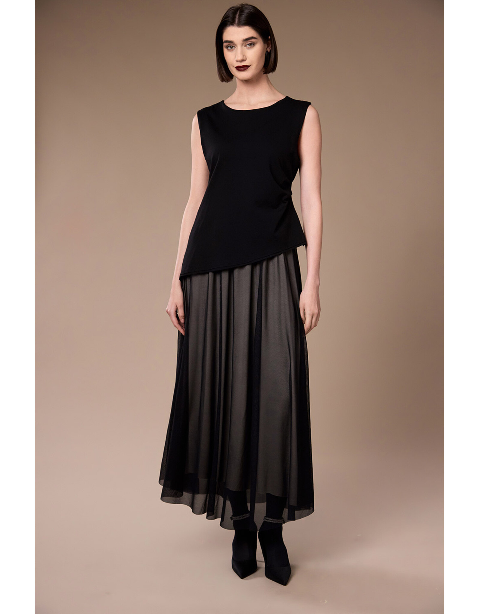 Peruzzi Tulle Black Dress