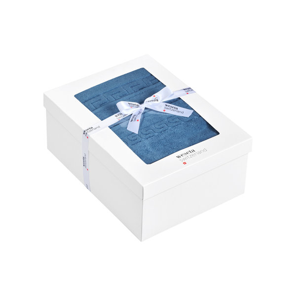 dreamflor Christmas gift box Dreamflor set of 8, medium blue,1xbath towel, 2xguest towel large, 4xsoap towel, 1xshower mat