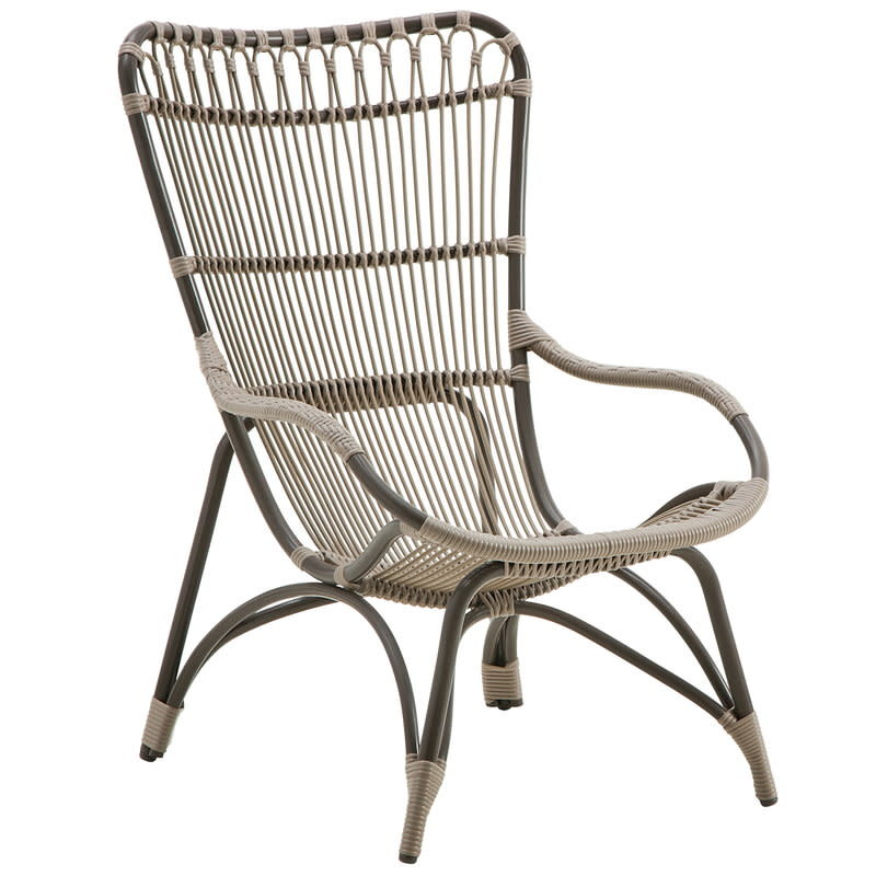Exterior Monet High Back Chair - Exterior - Moccachino