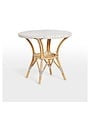 Affaire Danielle Side Table, White with Cappucino Dot-Glass is optional code P9O60