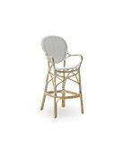 Affaire Isabell Bar Stool. SH 76cm. White with Cappucino Dots
